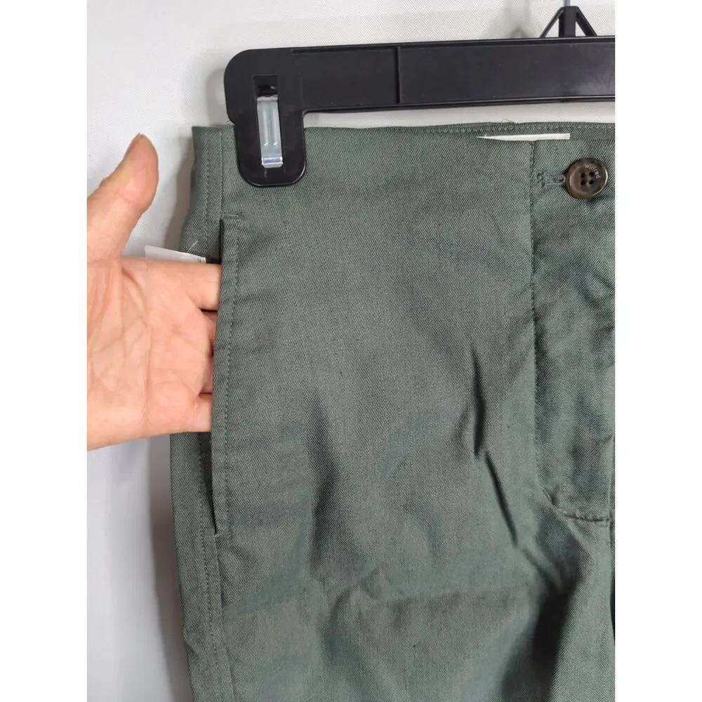 Aritzia Wilfred Cherice Sagesse Linen Blend Tapered Leg Pants Women's‎ 2 NWT